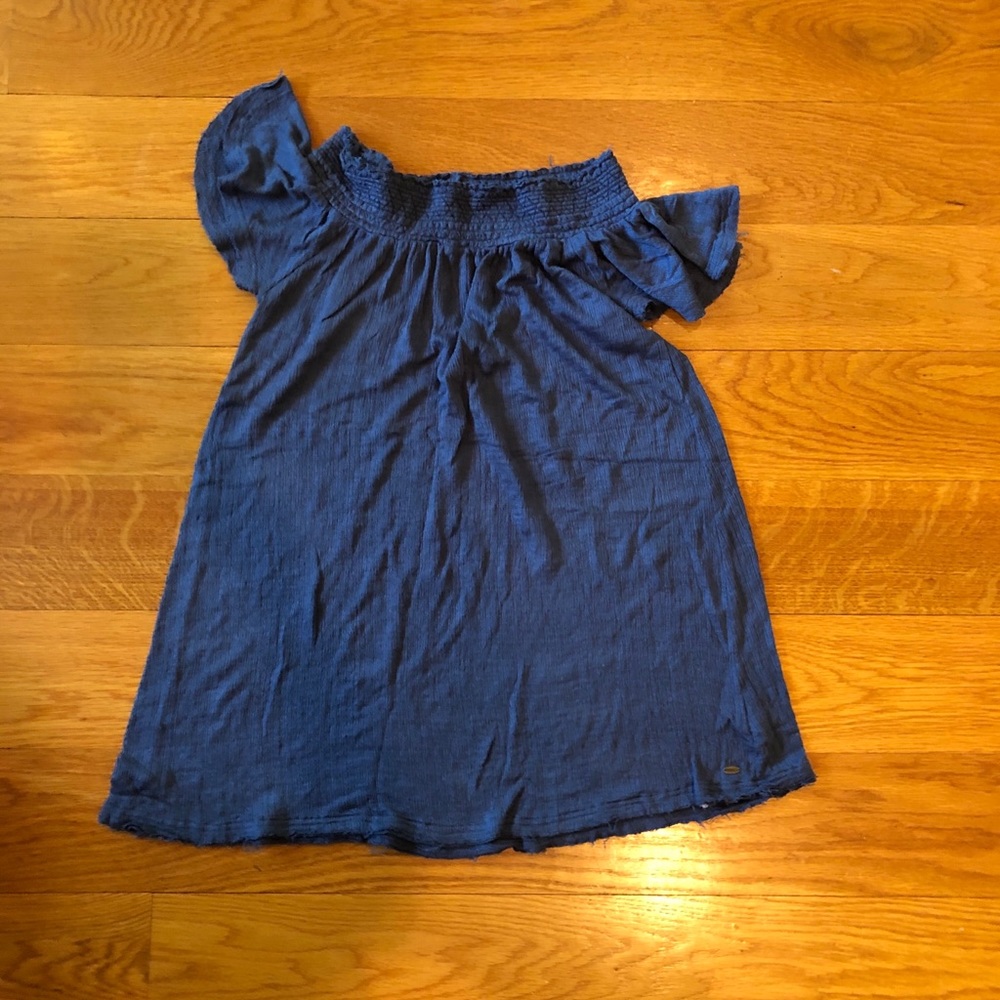 Short blue tunic dress